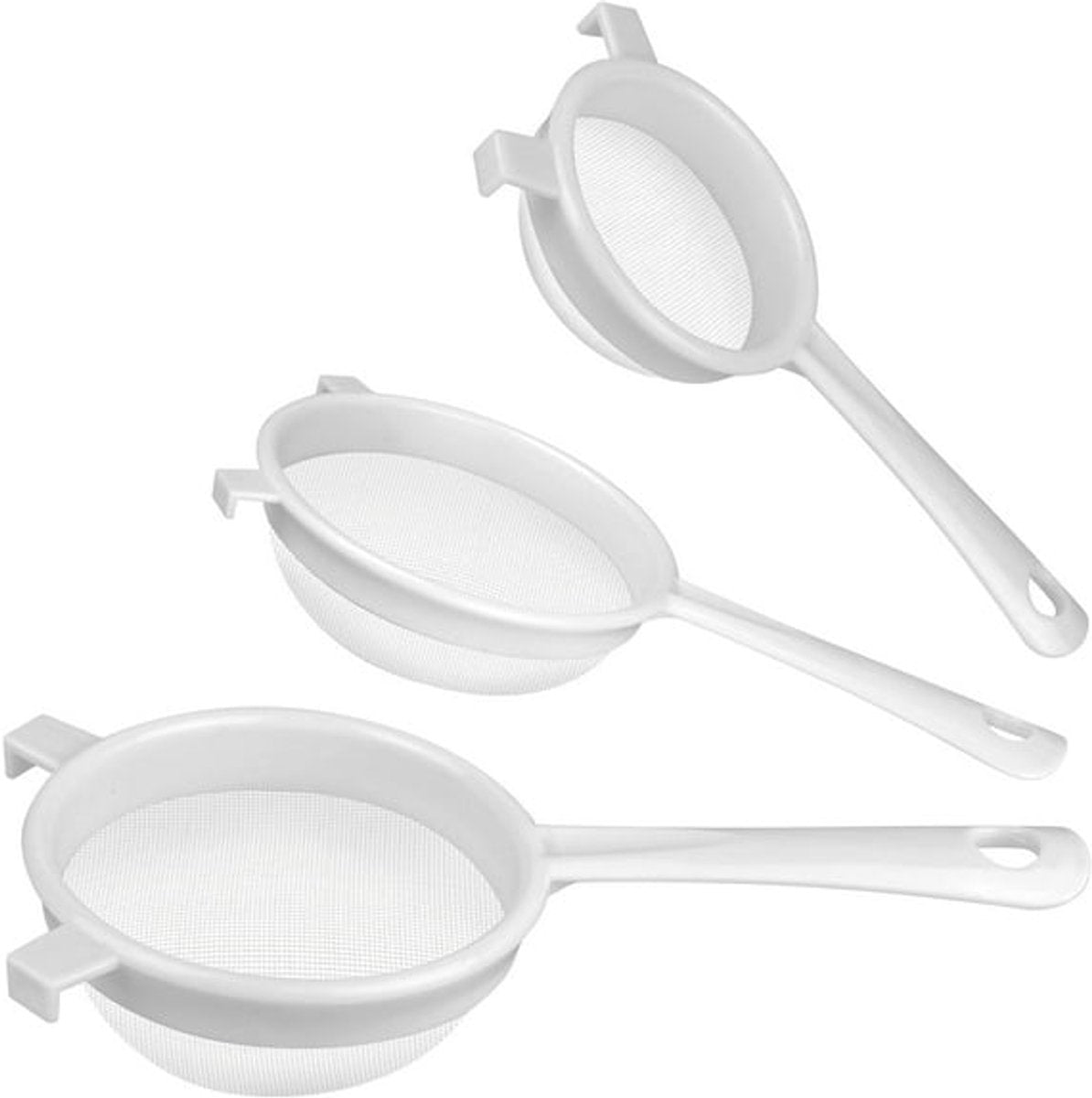 Filter - Strainer - Strainer Set - Strainer Set - Three-Piece Strainer Set with Handles - Kitchen Strainer - Milk Strainer - Suitable for Camellia Milk Tea (3, 4, 5.5 inches)