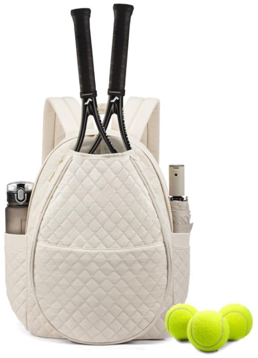 Backpack - Tennis Shoulder-Crossbody Bag - Sports Bag - Waterproof Racket Bag - Suitable for Pickles and Badminton - Off-White