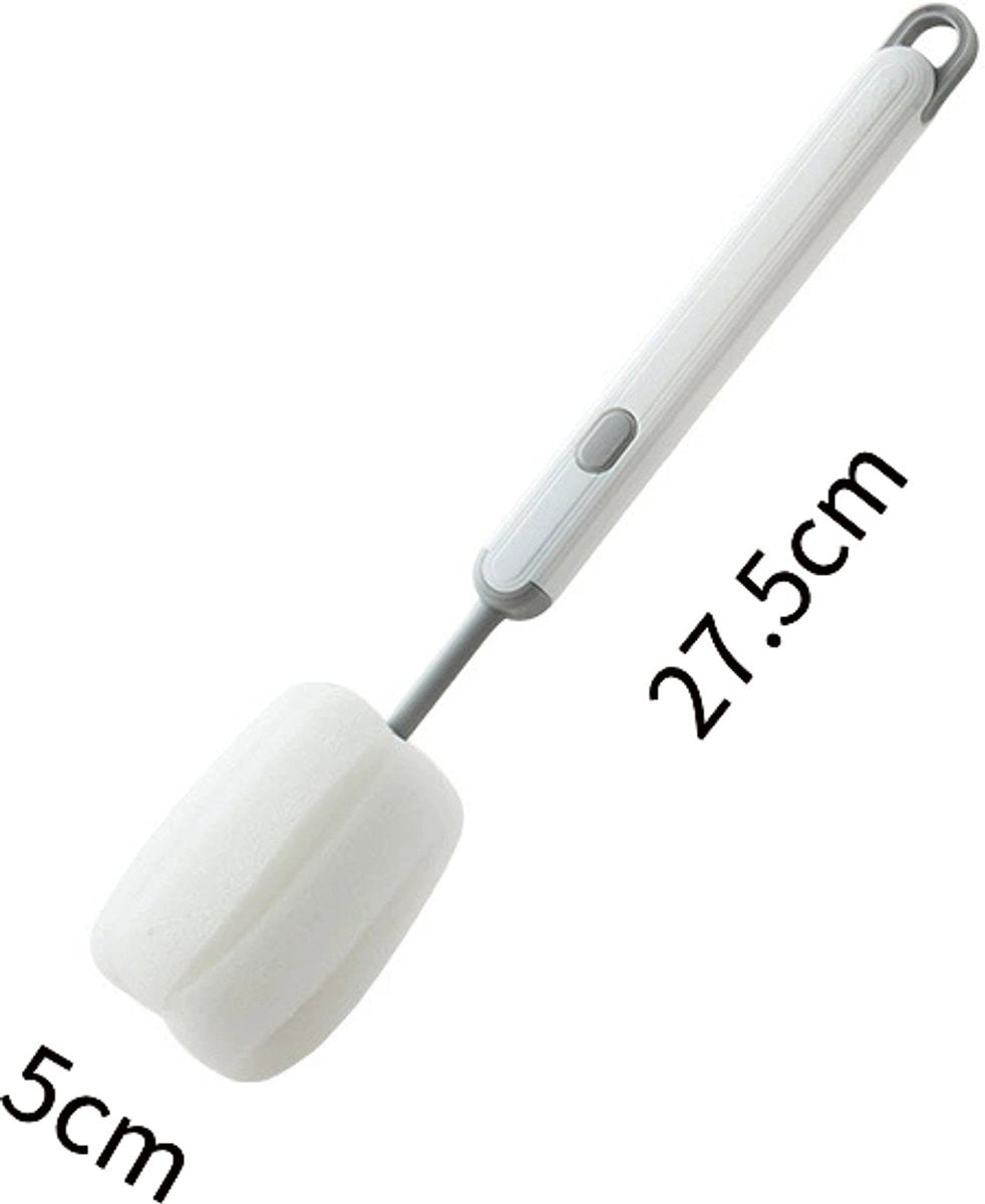 Brush - Detachable sponge brush - Long-handled bottle brush - Suitable for coffee cups, glasses and other kitchen utensils.
