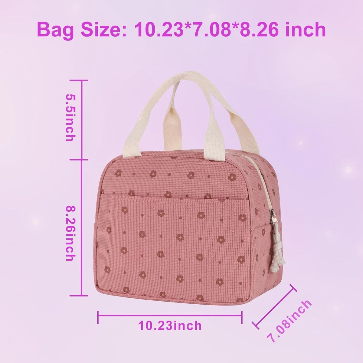 Cooler Bags - Lunch Bag - Handle Strap - Cooler Bag - Lunch Bag - Insulated Cooler Bag - Picnic Bag - 25.5*21*17cm - Suitable for work, office, travel and picnics（White）