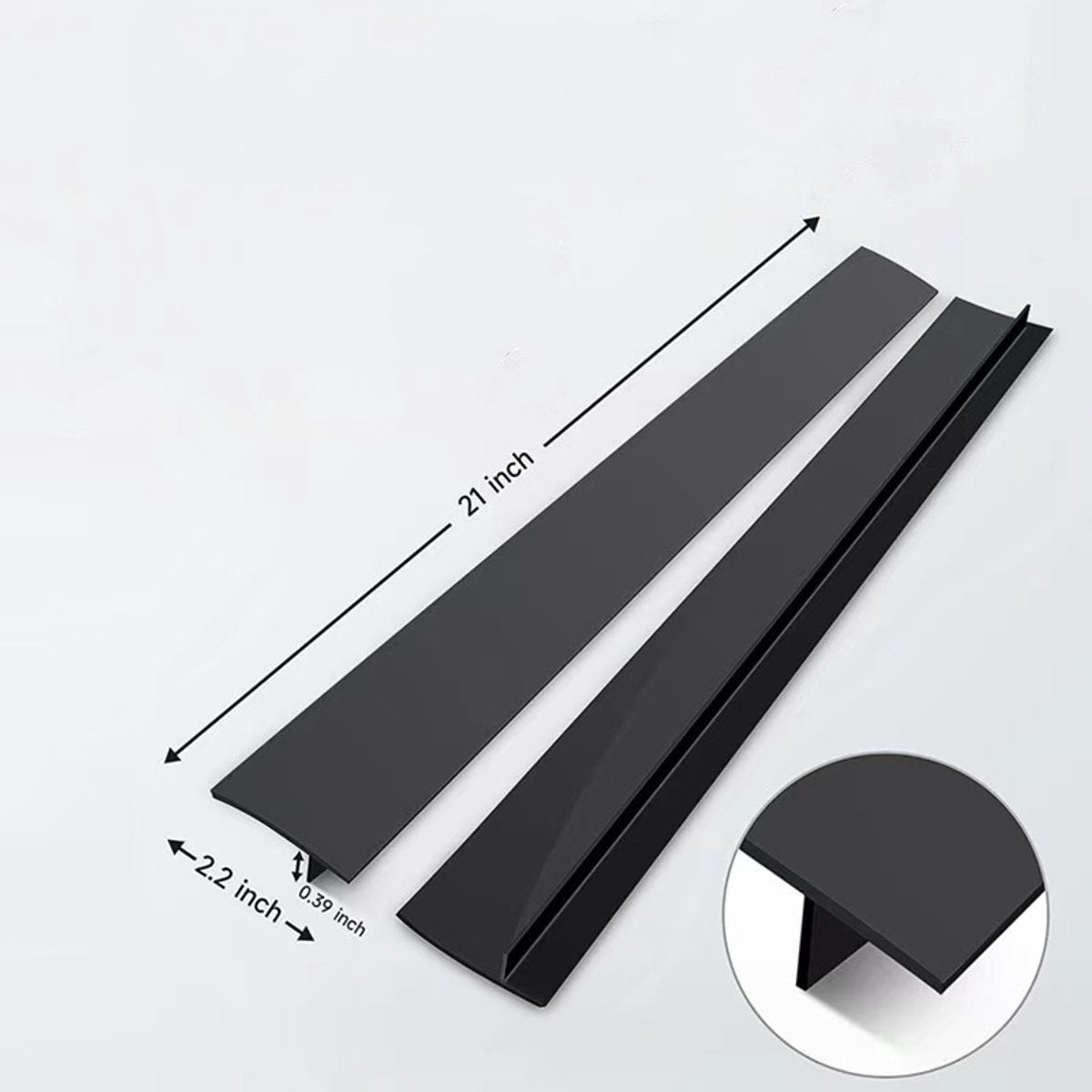 Sealing Strip for Hobs - Silicone Sealing Strip - Gap Filler Strip - Seals gaps between kitchen countertops, appliances, stoves, ovens, washing machines and dryers - Set of 2 (White)