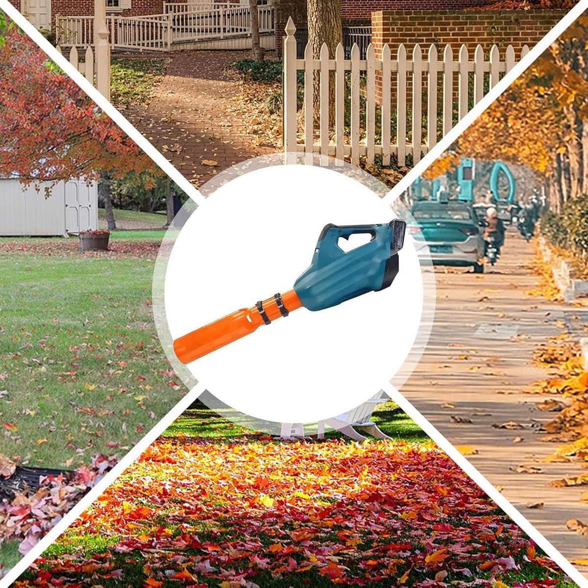 Leaf Blower Booster - Airflow Booster for Leaf Blowers - Turbine Nozzle with Extended Airflow Accelerator - Powerful Leaf Blower for Lawn and Driveway (1 Piece, Orange)