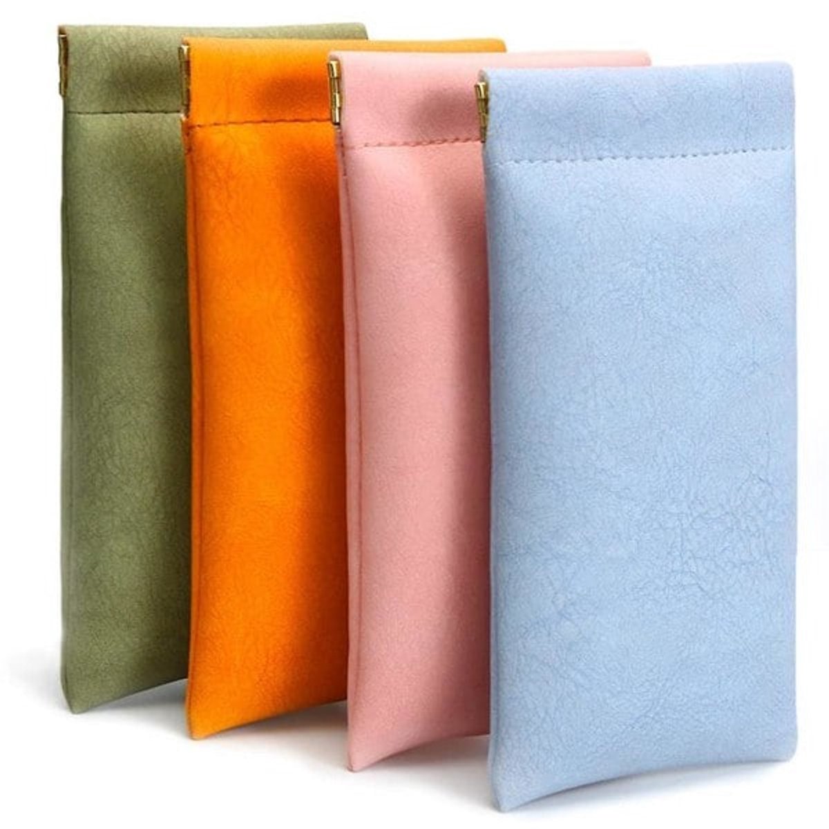 Glasses Cases - Unisex - PU Soft Case - Wallet Style - Portable 4-Pack