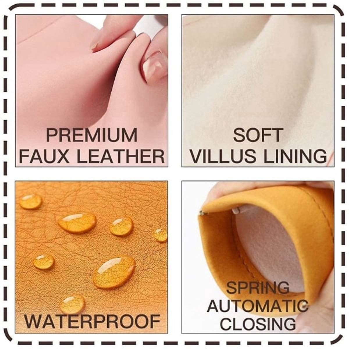 Glasses Cases - Unisex - PU Soft Case - Wallet Style - Portable 4-Pack