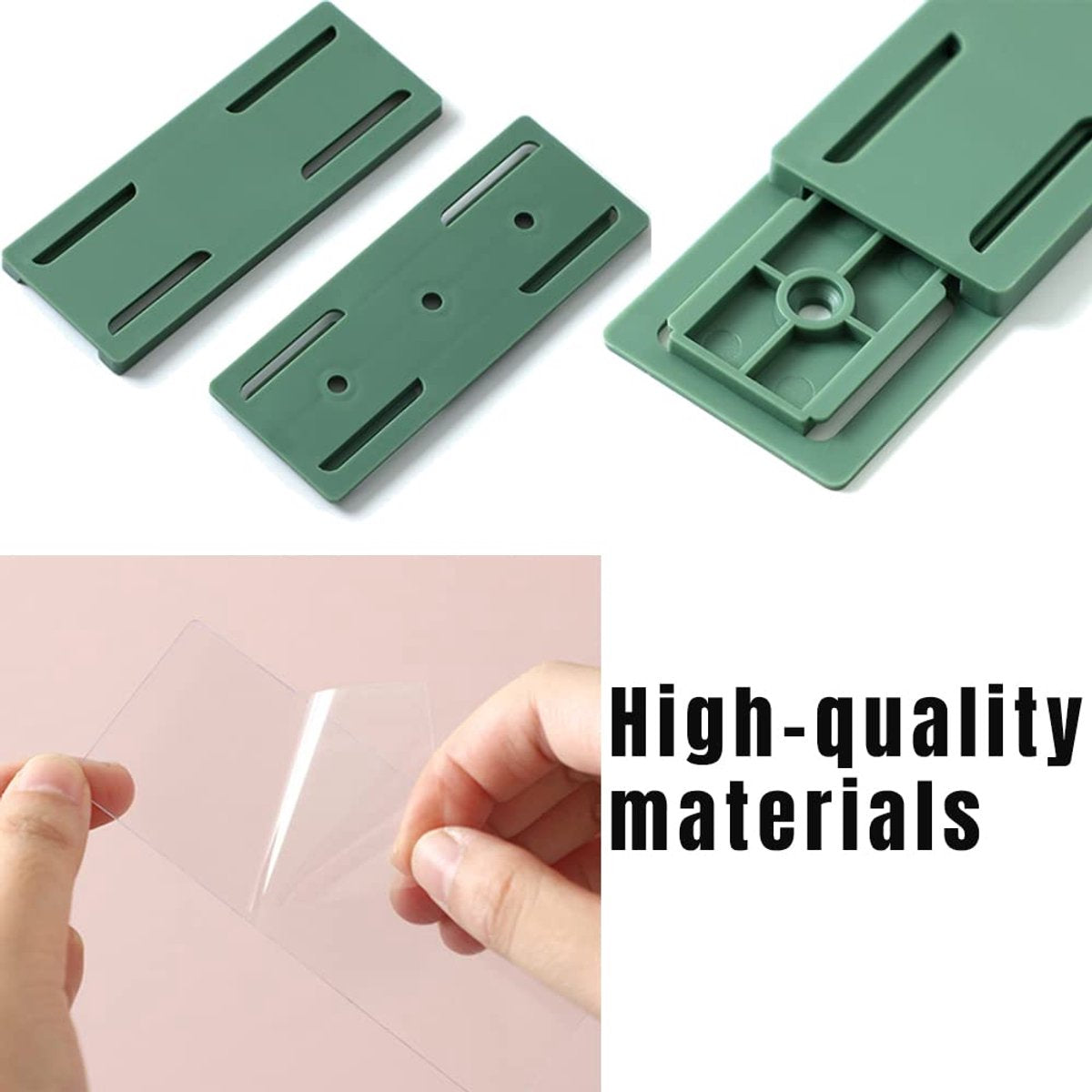 Self-adhesive - Desk socket holder - No perforation - Self-adhesive socket holder - Cable management - No perforation surge protection - Power strip holder bracket (4 pieces)