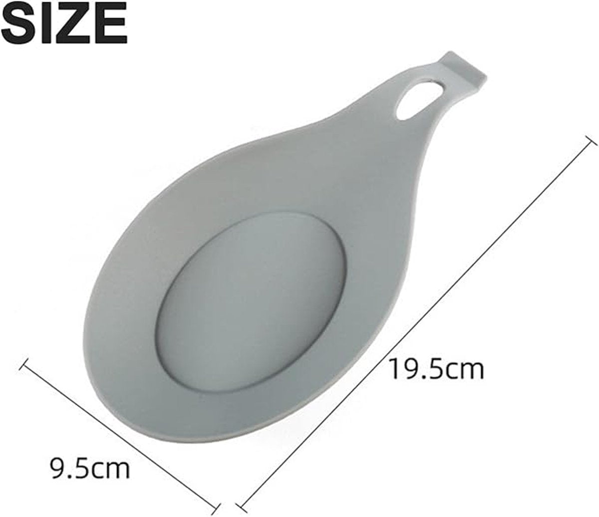 Kitchen Utensils - Set of 3 - Spoon Holder - Spoon Mat - Kitchen Storage Rack - Kitchen Accessories - Made of Silicone - Suitable for wooden, silicone and metal teaspoons, etc.