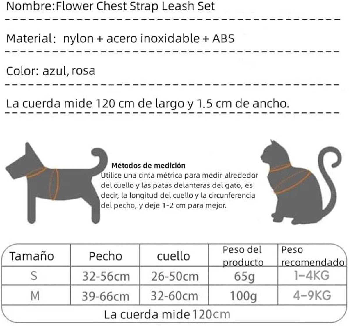 Dog Harness - Dog Harness - Dog Harness for Small Dogs - Anti-Pull Harness - Y-Shaped Harness - Pet Harness - Cat Escape Harness - Adjustable Harness for Small and Medium Dogs (Blue, Size M)