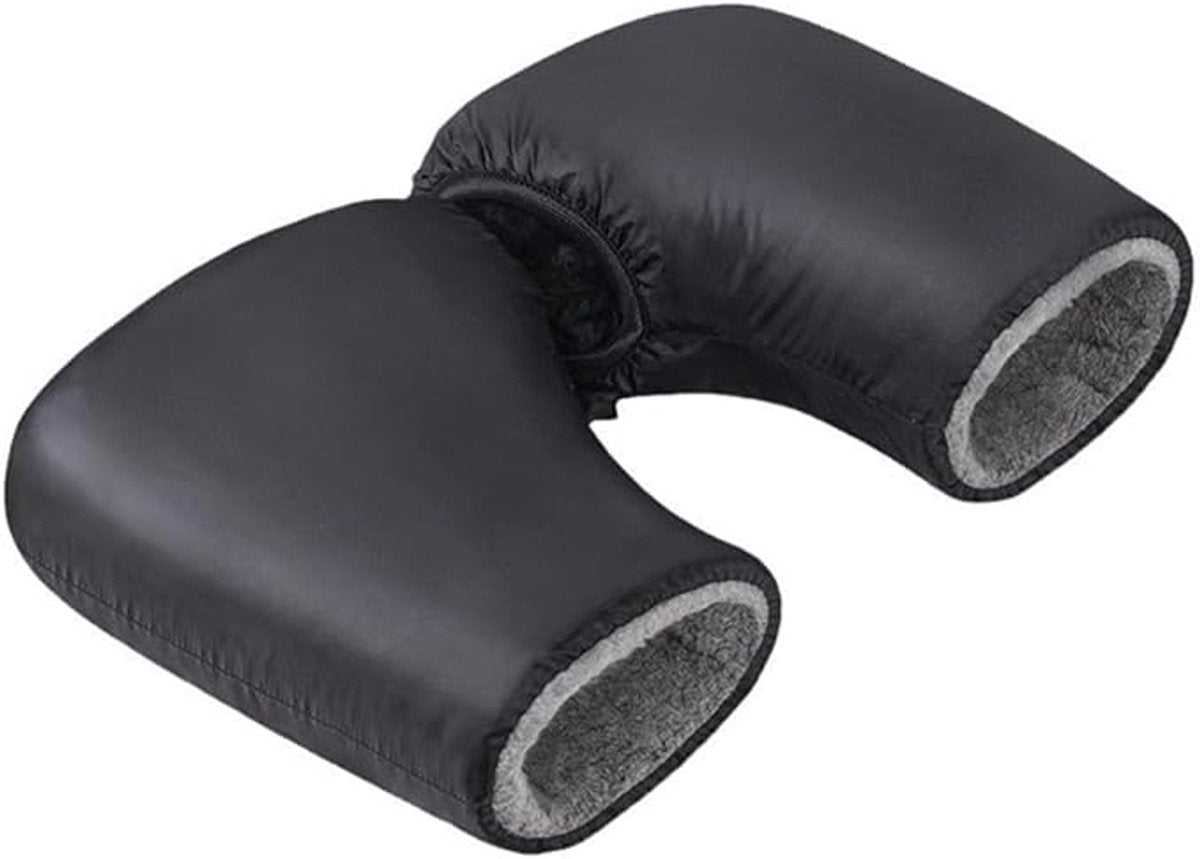 Cycling Gloves - Extra Padded Cycling Gloves - Waterproof Gloves - Warm Gloves - Cycling Gloves - Scooter Gloves - Hand Warmers - Bicycle Accessories - With Reflective Strips - Winter - Windproof （Black）