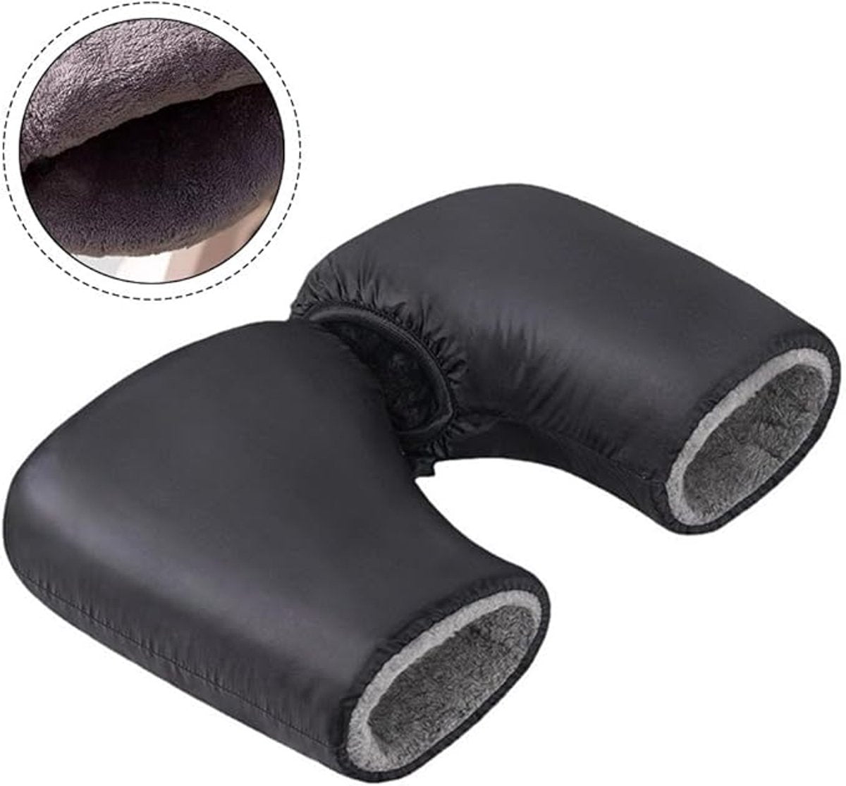 Cycling Gloves - Extra Padded Cycling Gloves - Waterproof Gloves - Warm Gloves - Cycling Gloves - Scooter Gloves - Hand Warmers - Bicycle Accessories - With Reflective Strips - Winter - Windproof （Black）