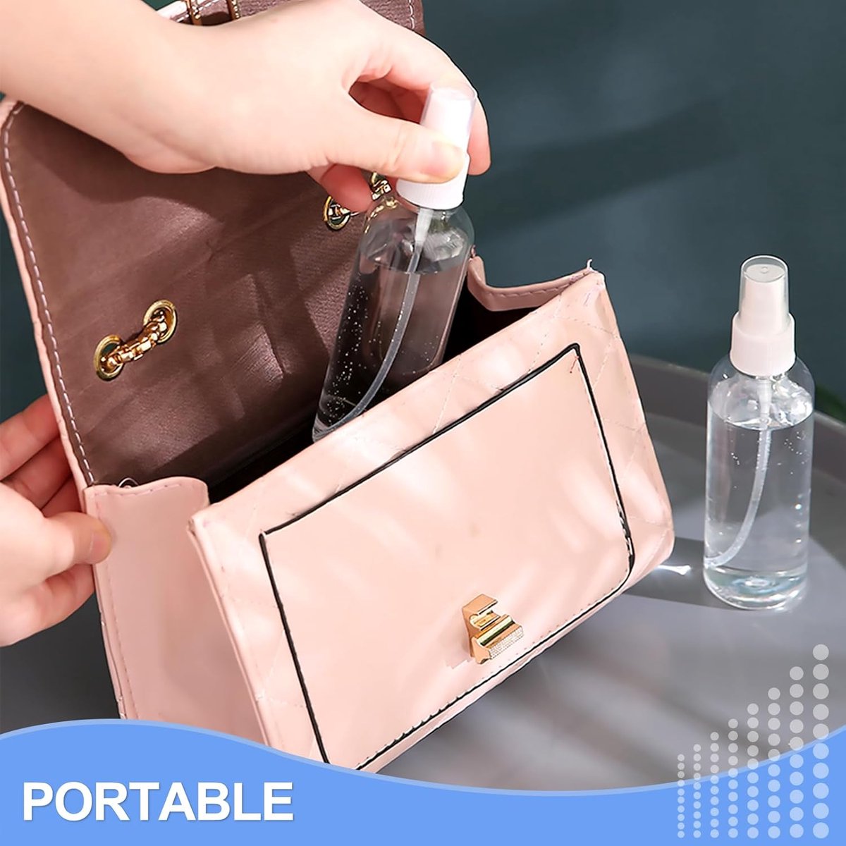 Spray Bottles (4-pack) - Refillable Plastic Spray Bottles - 50ml Spray Bottles - Empty Aerosol Cans - For Essential Oils, Cleaning, Perfume