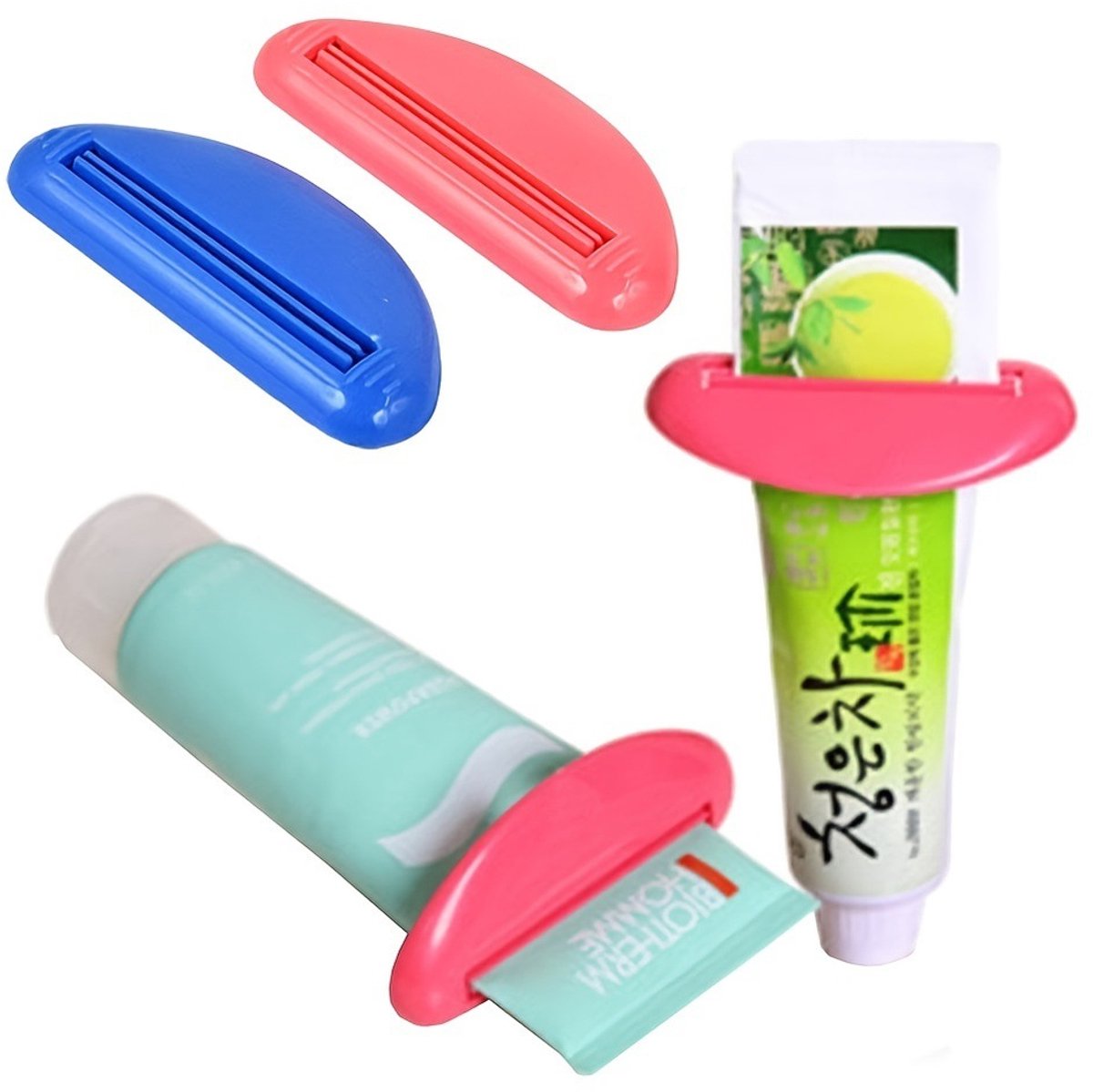 4-pack - Toothpaste tube squeezer - Dispenser - Toothpaste roller holder - Essential gadget for lazy people