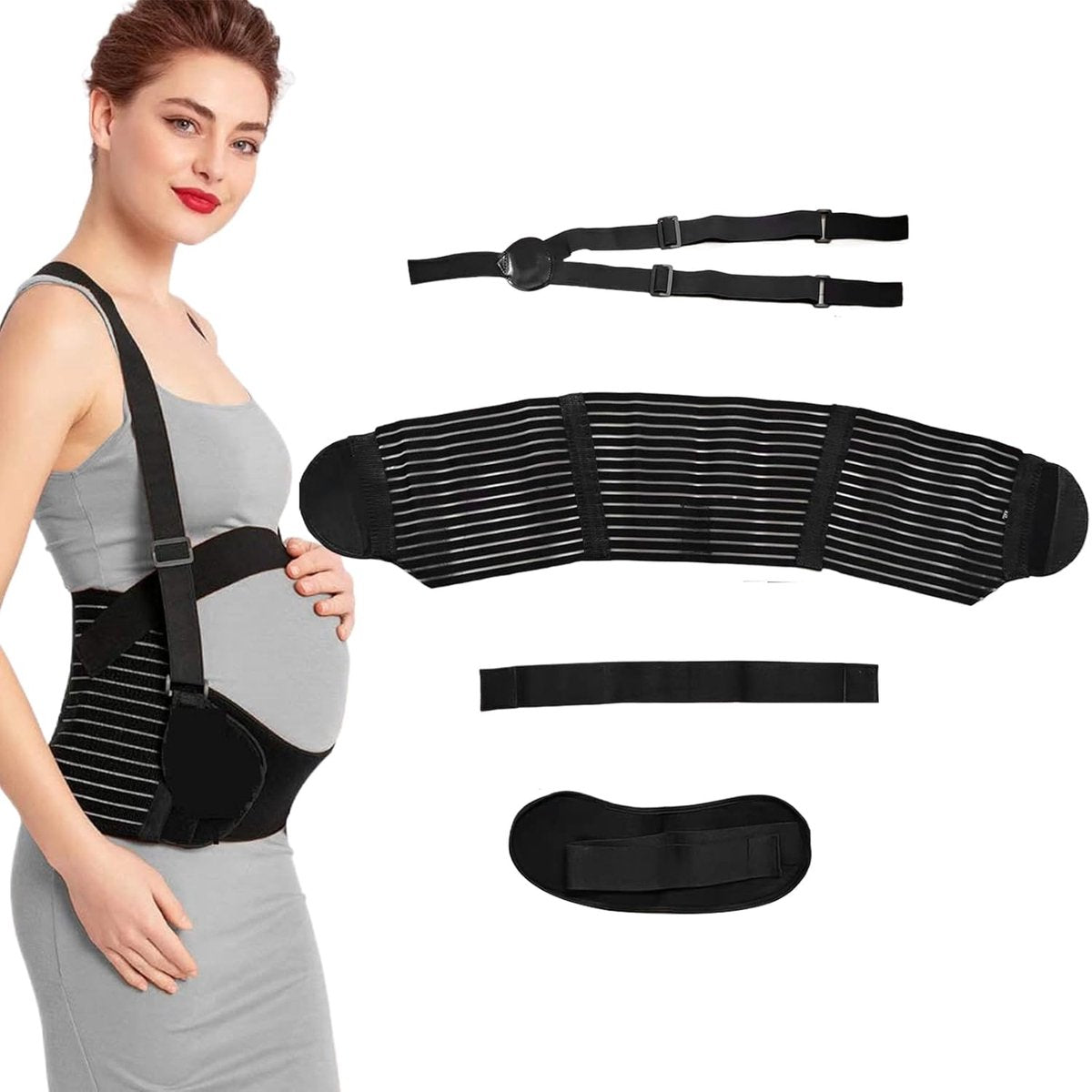 Abdominal Support Band - Pregnancy - Black XXL