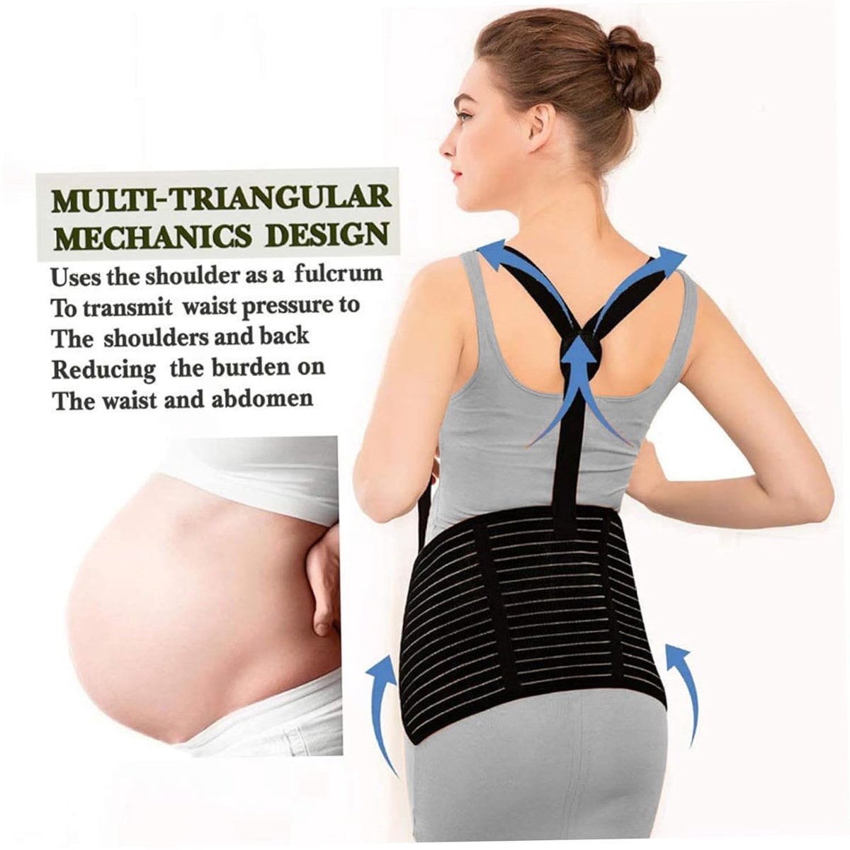 Abdominal Support Band - Pregnancy - Black XXL