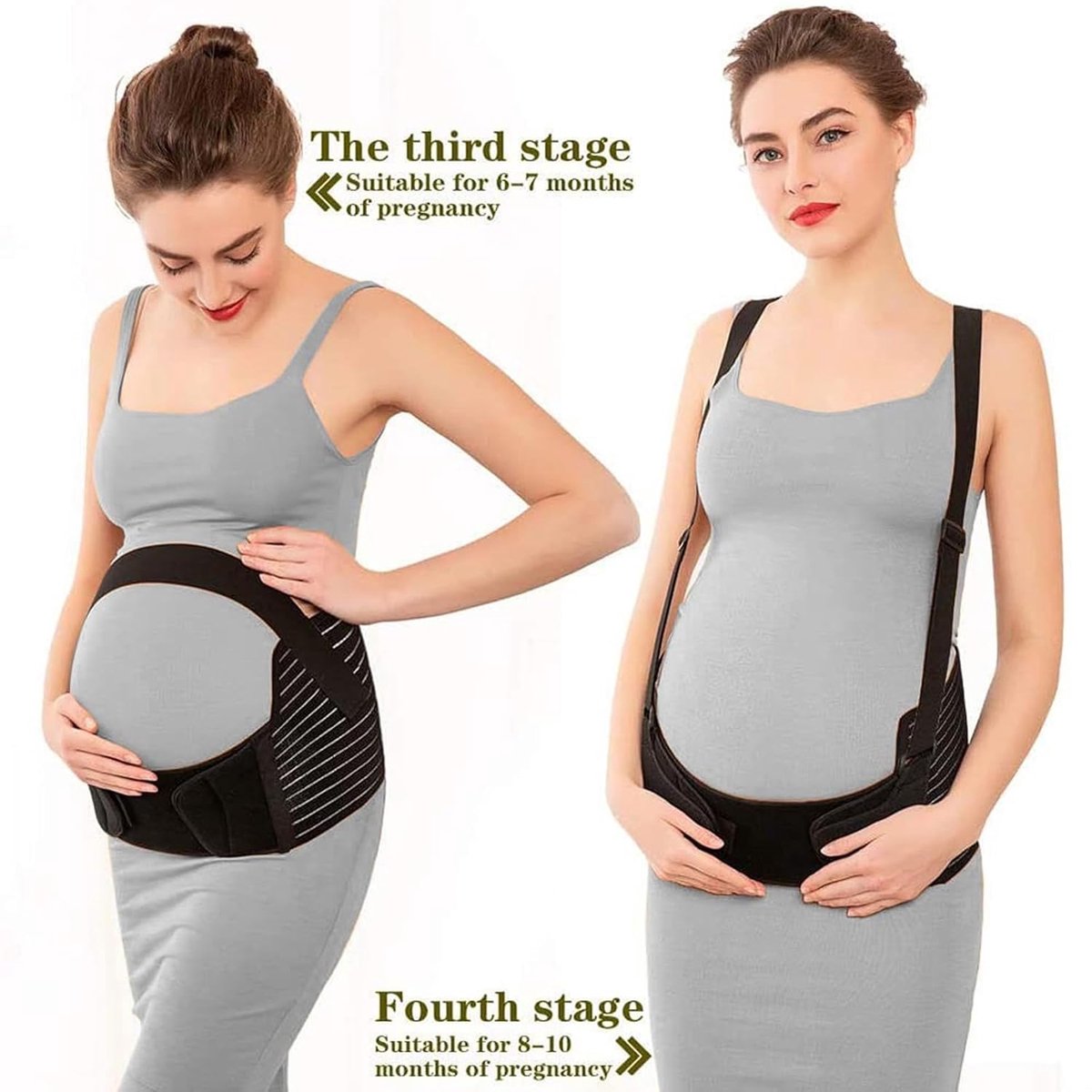 Abdominal Support Band - Pregnancy - Black XXL