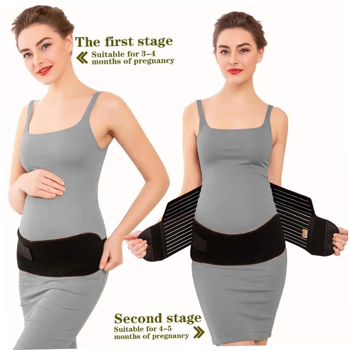Abdominal Support Band - Pregnancy - Black XXL