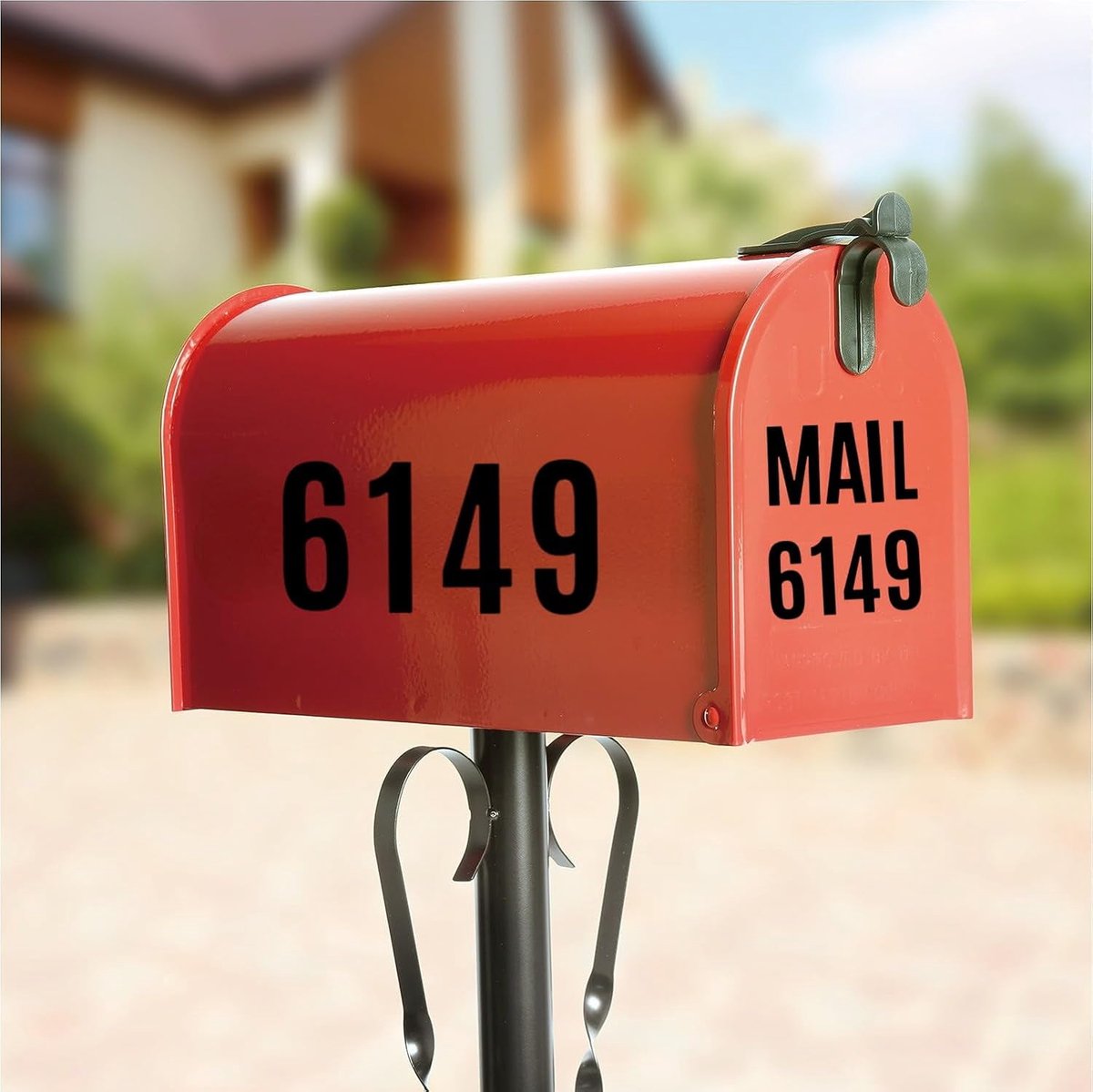 letter stickers - 10-sheet vinyl letter stickers - 2-inch self-adhesive alphabet and number stickers - waterproof - suitable for mailboxes, windows, doors, cars, boats, house numbers (black)