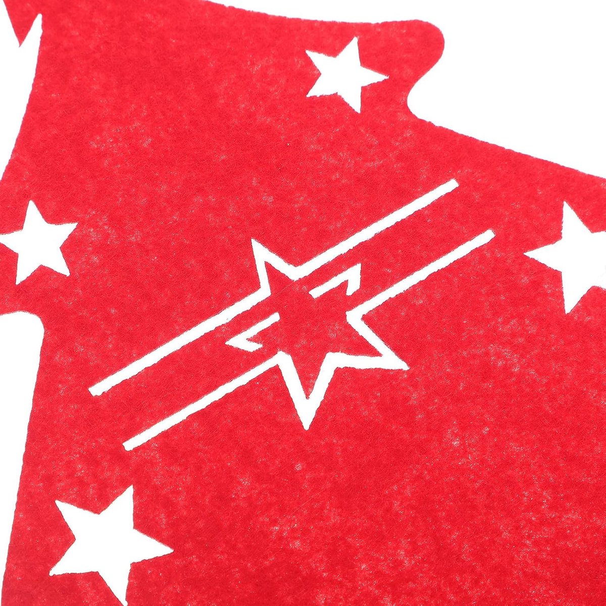 Placemats - Set of 48 - Christmas placemats - heat-resistant and waterproof - suitable for Christmas parties and table decorations (Red)