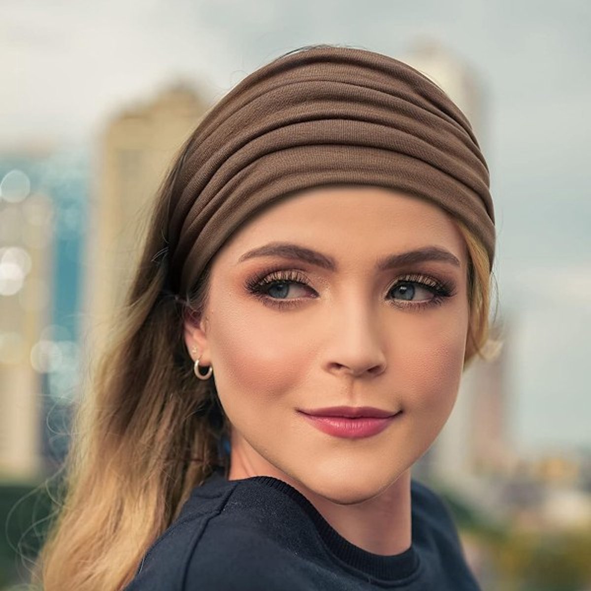 Wide Headbands for Women - Bohemian Style - 6-Pack - Oversized Turban Headbands - Scrunchies - Casual Wear - Sportswear - Cosmetics - Yoga Accessories