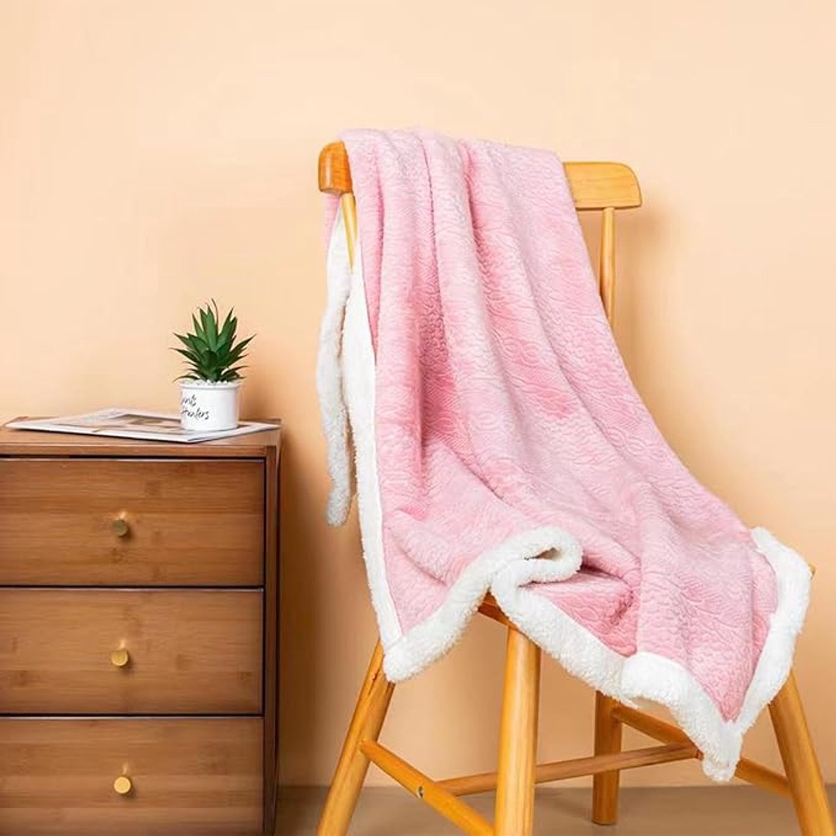 Scarf - Blanket - Warm Scarf - Soft and Lightweight - Comfortable and Breathable - Suitable for Daily Use - Ideal for Warm Scarves and Blankets for Women and Girls at Home（Pink）