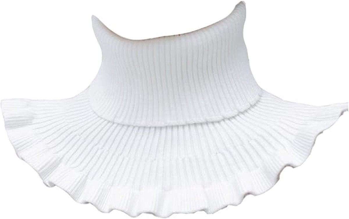 Neck Warmer - Faux Turtleneck - Knitted Warm Neck Warmer - Wearable for Everyday Use - Winter Essential for Women (White)