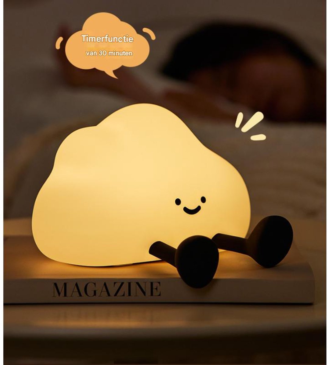 Night Light for Children - Night Light for Babies - Night Light for the Nursery - Chitchat Light - Sheep Night Light - Night Light for Adults - Timer - LED Dimmer - Child-Friendly