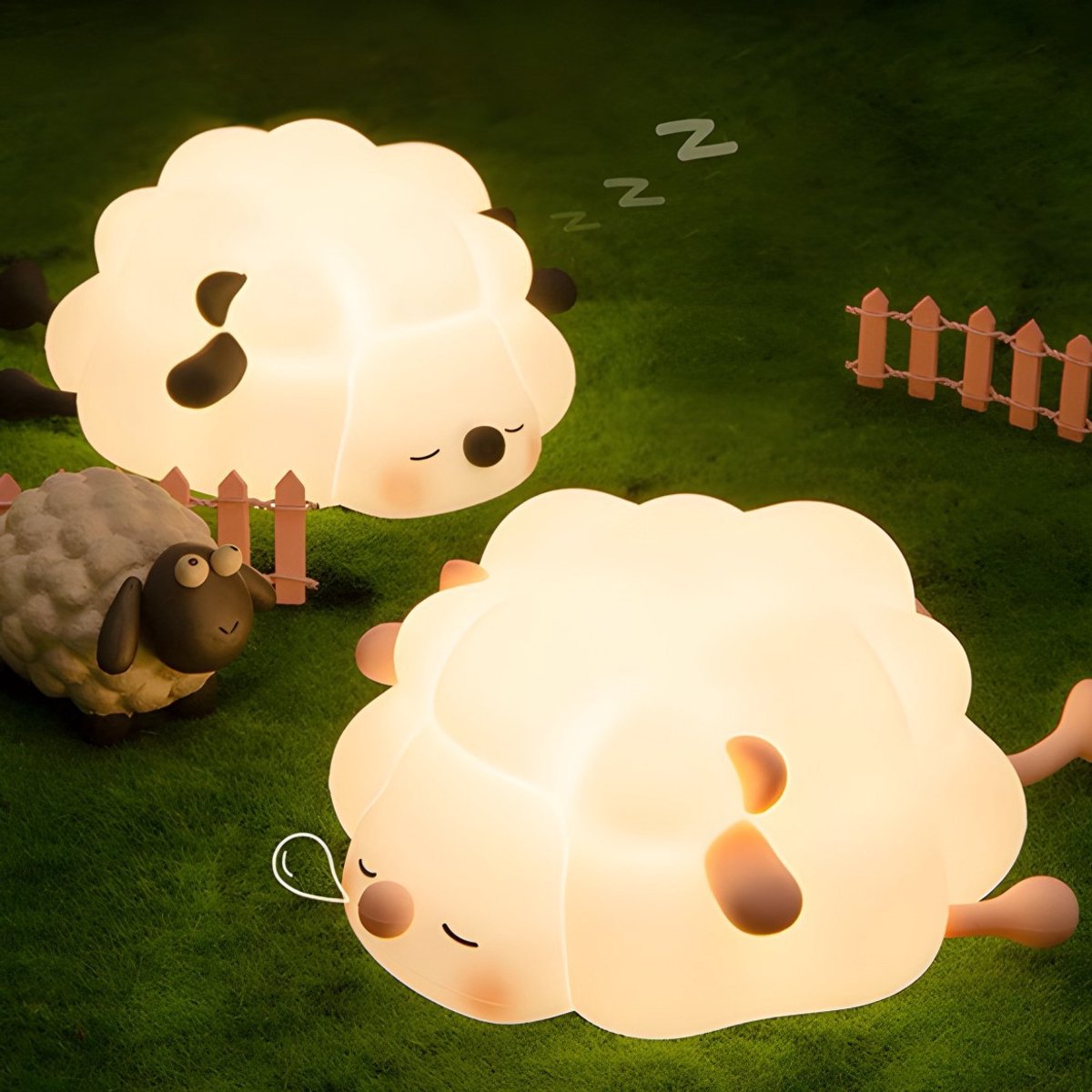 Night Light for Children - Night Light for Babies - Night Light for the Nursery - Chitchat Light - Sheep Night Light - Night Light for Adults - Timer - LED Dimmer - Child-Friendly