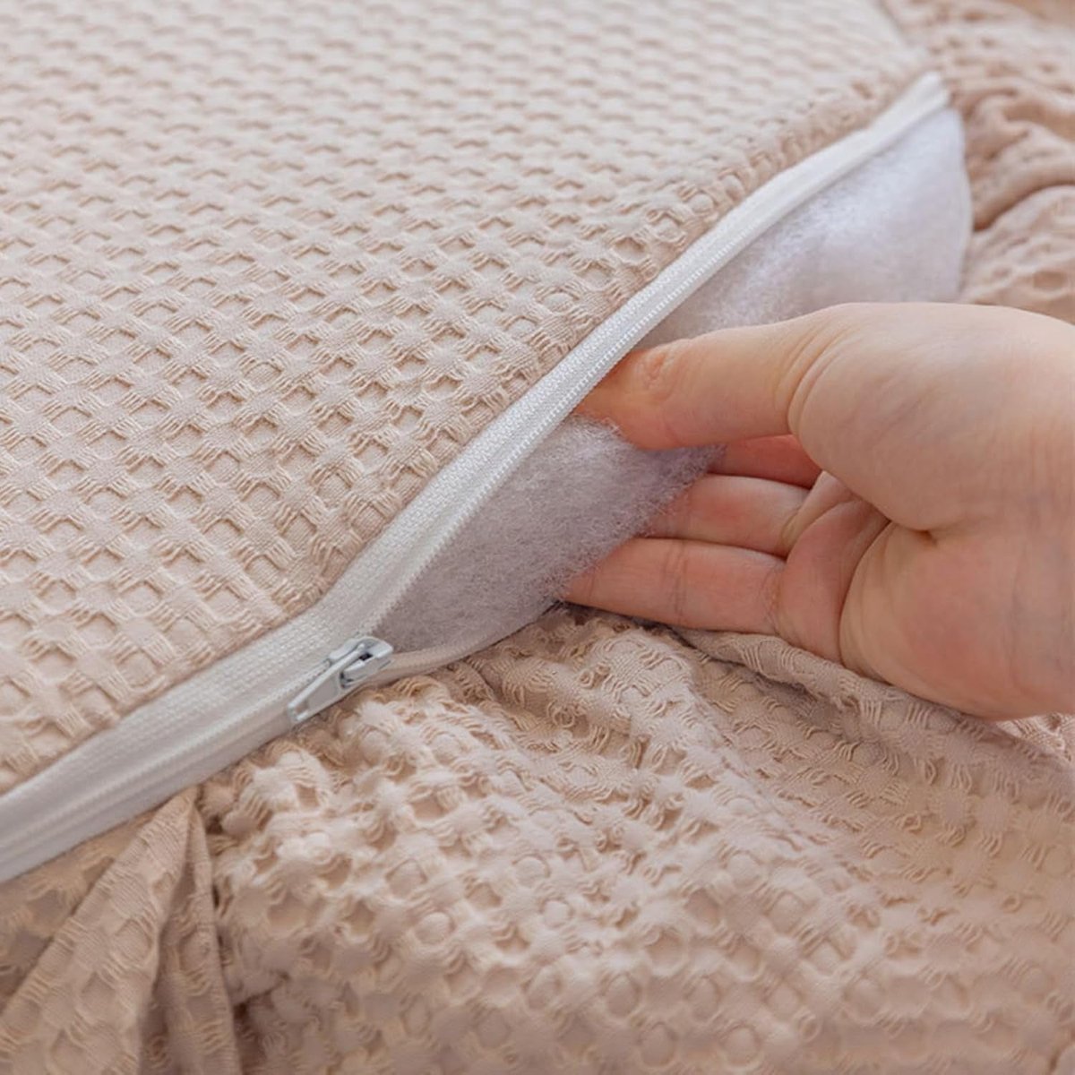 Ruffle Solid Chair Cushion - Firm Farmhouse Chair Cushion with Ruffles - Removable Seat Cushion with Locking Option for Wooden Dining Chairs (Dark Gray, 17.7*17.7 Inches)