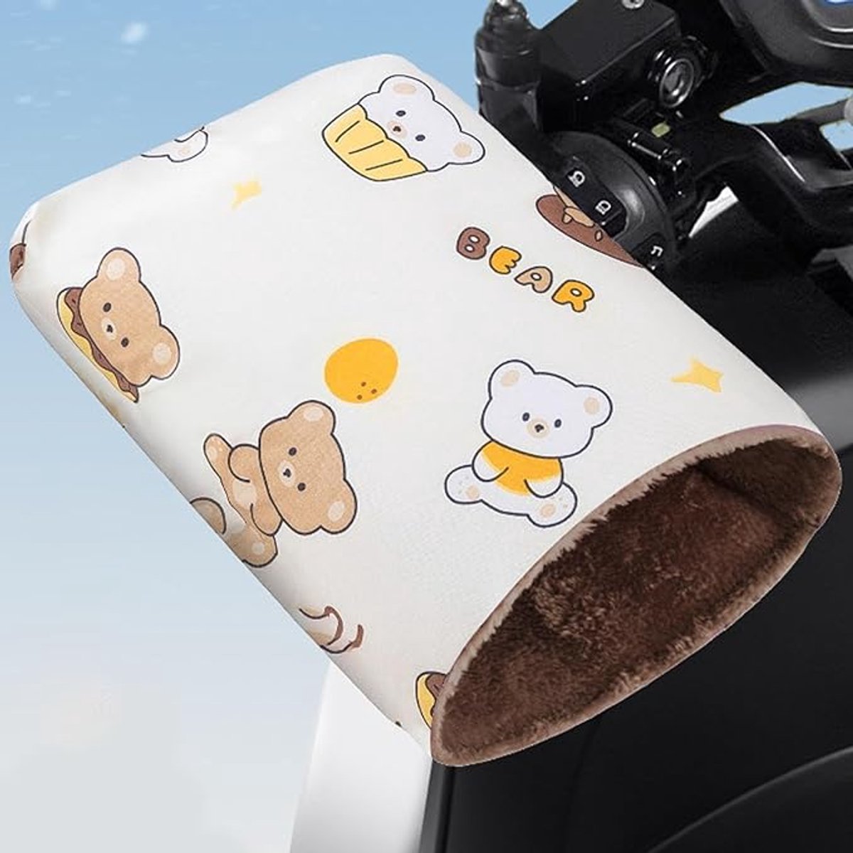 Cycling Gloves - Waterproof Gloves - Warm Gloves - Cycling Muffs - Scooter Gloves - Hand Warmers - Bicycle Accessories - Winter - Windproof （Black）