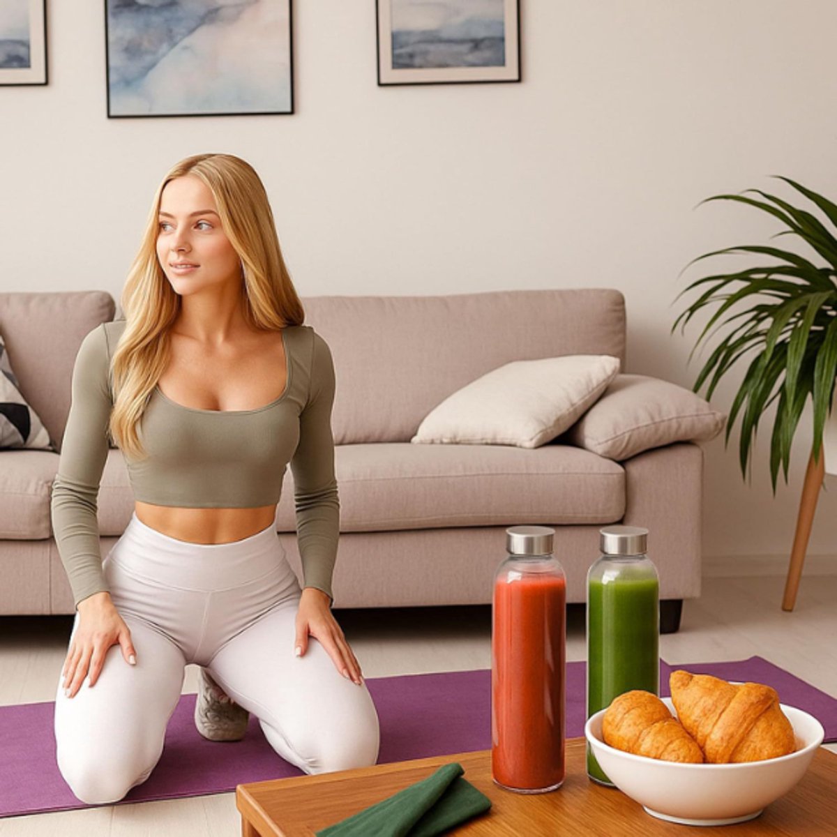 Glass Bottles - Set of 6 - 16oz Glass Juice Bottles for Drinking, Juicing & Tea Brewing with Lids - Leak-proof Set for Fridge Storage