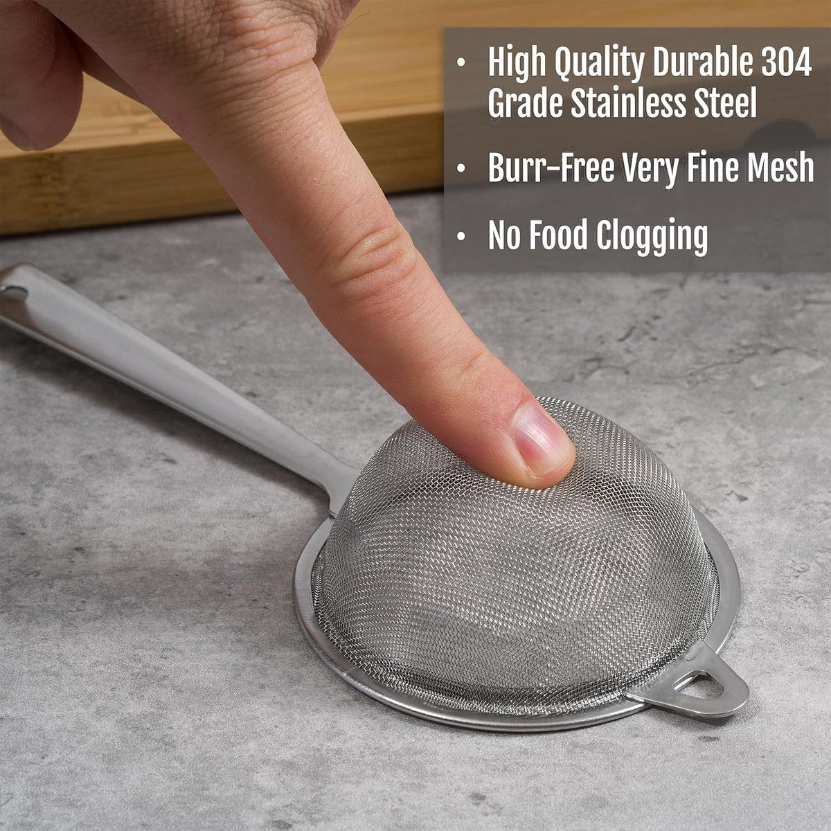 Matcha filter - 2 pieces - Tea filter - Stainless steel filter - Kitchen filter - Mini filter - Flour sieve - Baking sieve