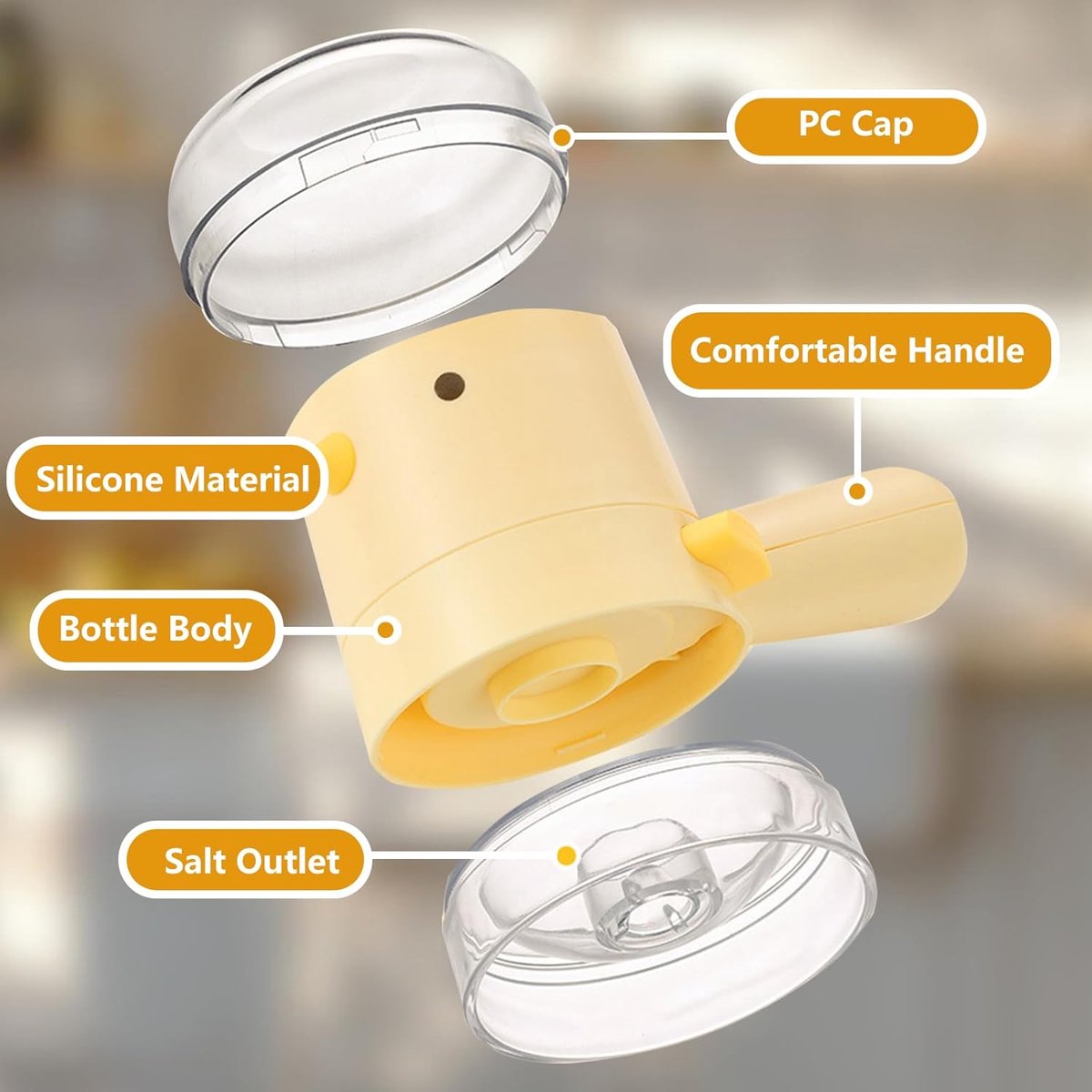 Spice jars - salt or pepper jars - refillable spice dispensers - 85 grams - beautiful kitchen accessories - for on the table or while cooking, decorative and functional