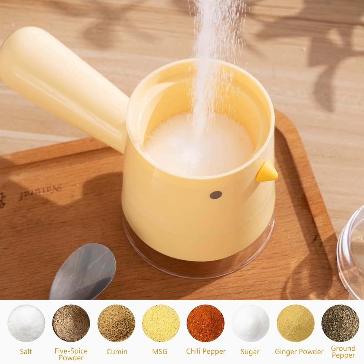 Spice jars - salt or pepper jars - refillable spice dispensers - 85 grams - beautiful kitchen accessories - for on the table or while cooking, decorative and functional