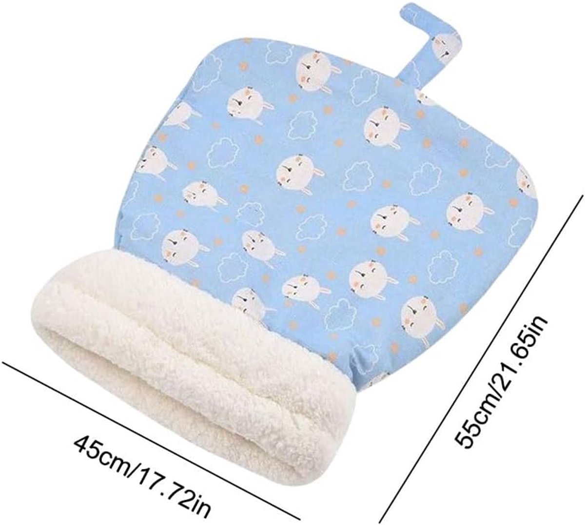 Cat Bed - Pet Sleeping Bag - Warm Pet Bed - Winter Cat House - Suitable for Indoor Use - Comfortable and Sheltered - Give Your Pet a Warm Hideaway (Blue, One Size)