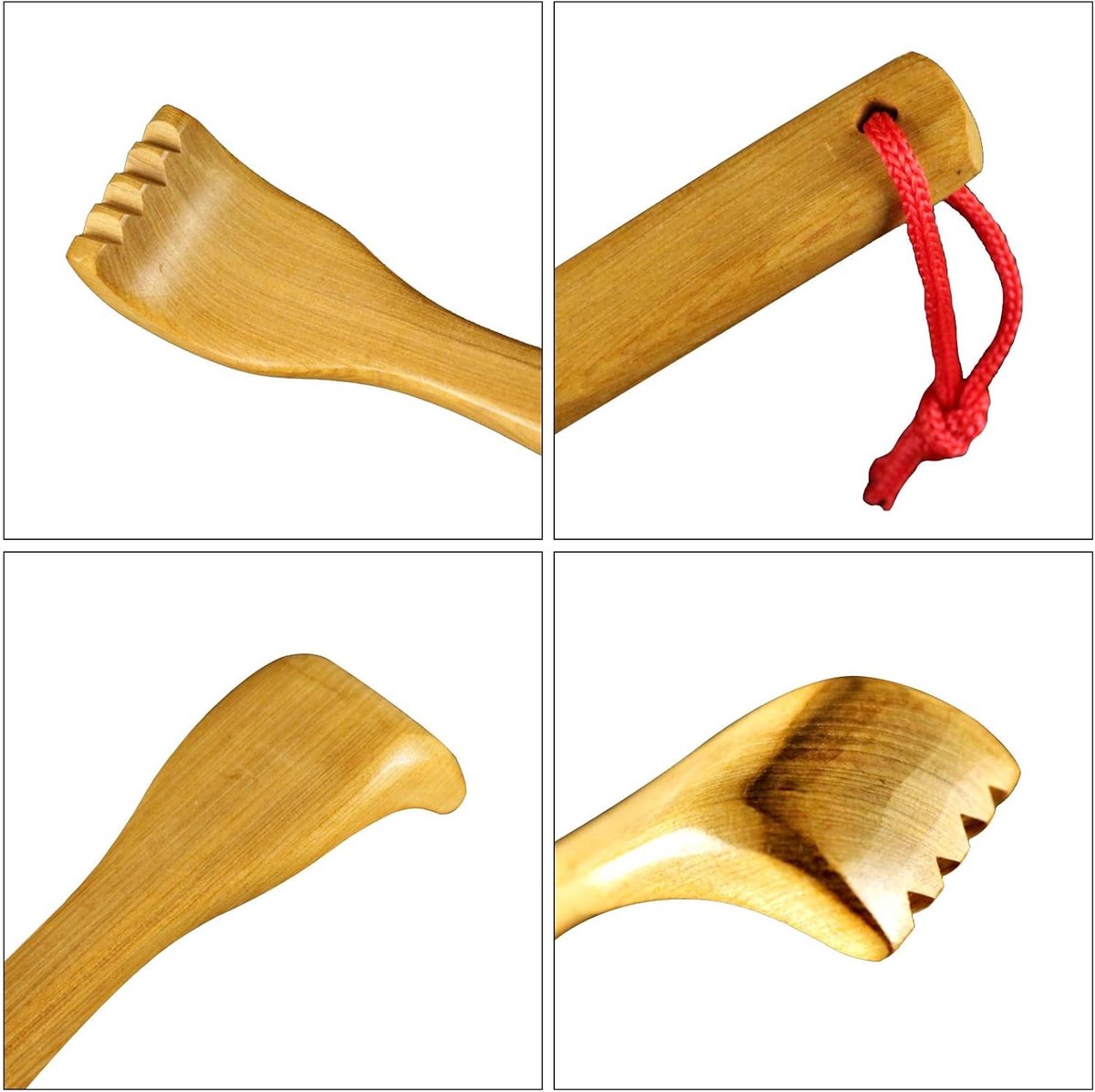 Wooden Back Massager - Manual Back Massager - For Body Relaxation - Relief of Discomfort and Itching (1 Piece)