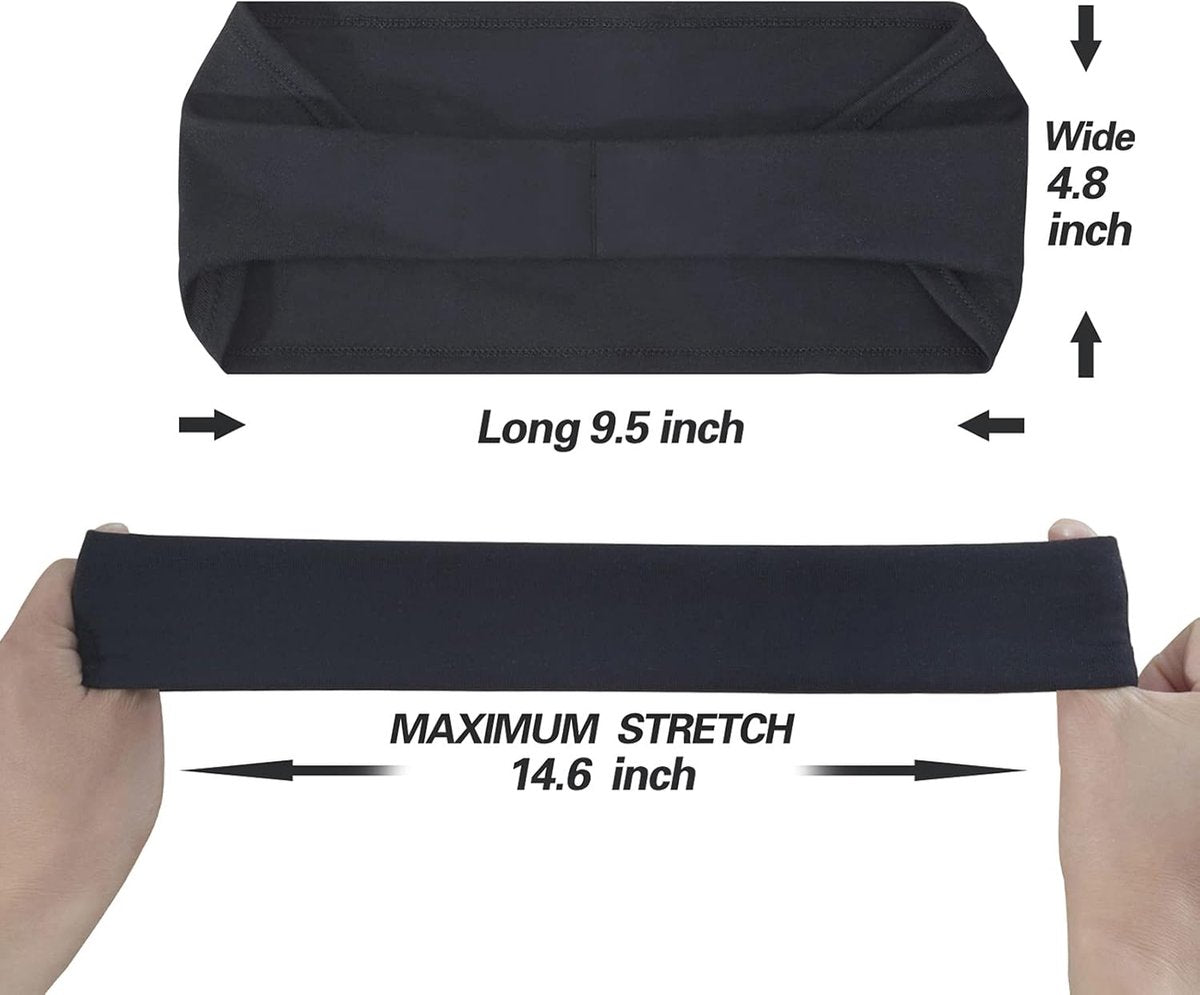 5-Pack Running Headbands for Men - Sports Headbands for Men, Sweat-Wicking - Suitable for Running, Cycling, Basketball, Yoga and Fitness Training - Elastic Unisex Headbands