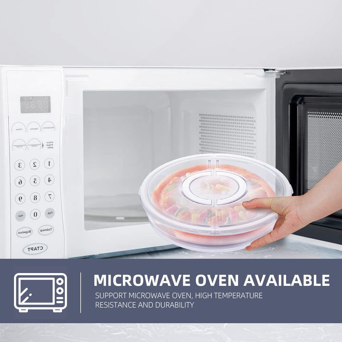 Versatile Storage Box - with Lid and Handle - Egg Carton - Holds 30 Cake Eggs - 12/3.5 Inches - Perfect for Cheesecake, Corn Pie, Fruit - White and Clear (One)