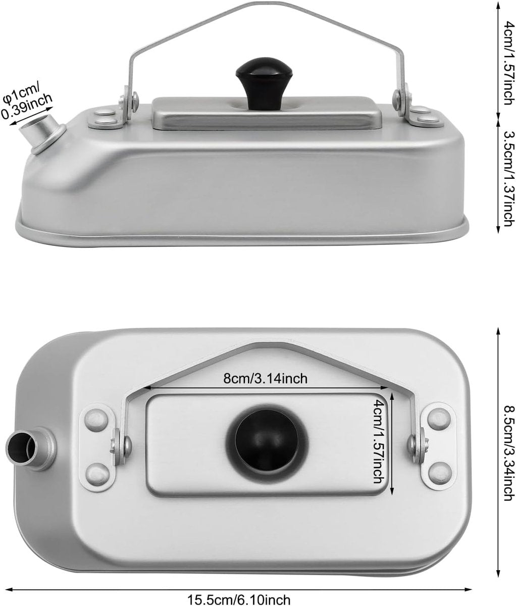 Kettle - 0.3 Liter Outdoor Camping Water Bottle - Portable Camping Water Bottle - Made of anodized aluminum - Suitable for outdoor activities such as campfires, hiking, and trekking. - Can be used to boil water, make tea, etc.