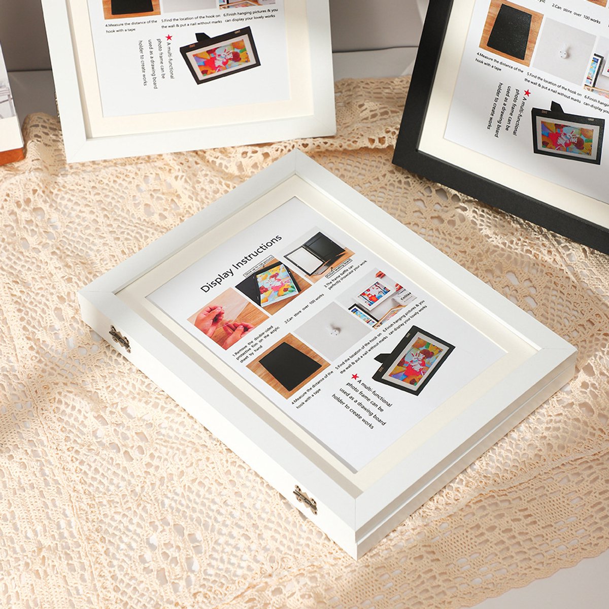 Interchangeable frame - children's drawing - Interchangeable frame A4 - Children's artwork - children's drawings interchangeable frame - Photo frame Poster frame Wall frame - Gift - Natural wood color