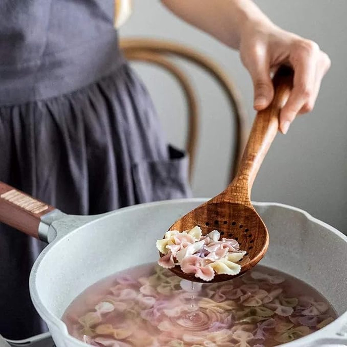 Kitchen Utensils - Wooden Kitchen Utensils - Cooking Utensil Set - Wooden Spatula - Spatulas - Ladles - 4-Piece Set - Hangable - Scratch-resistant, high-temperature resistant