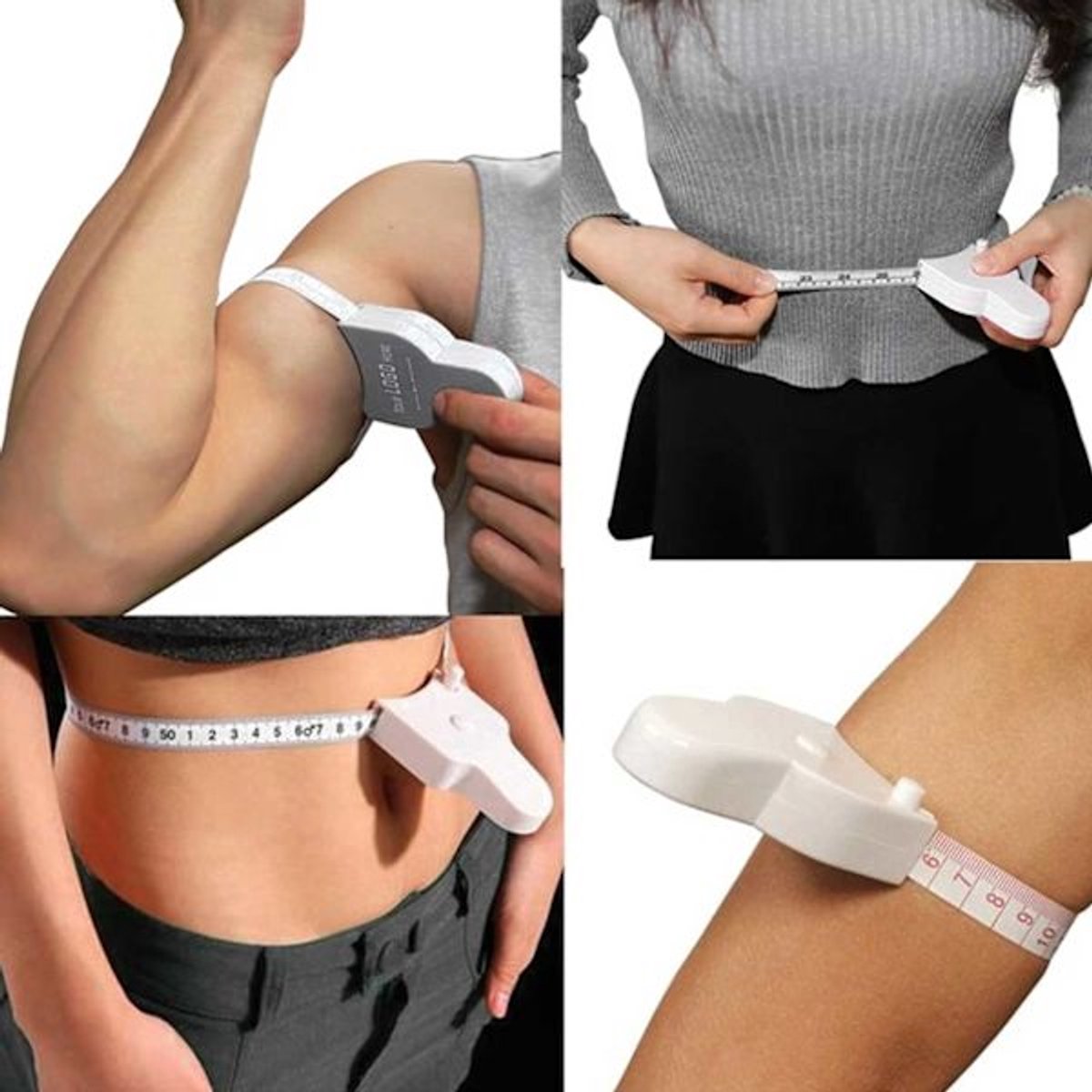 Measuring tape - for clothing and body measurements - centimeters and inches - white