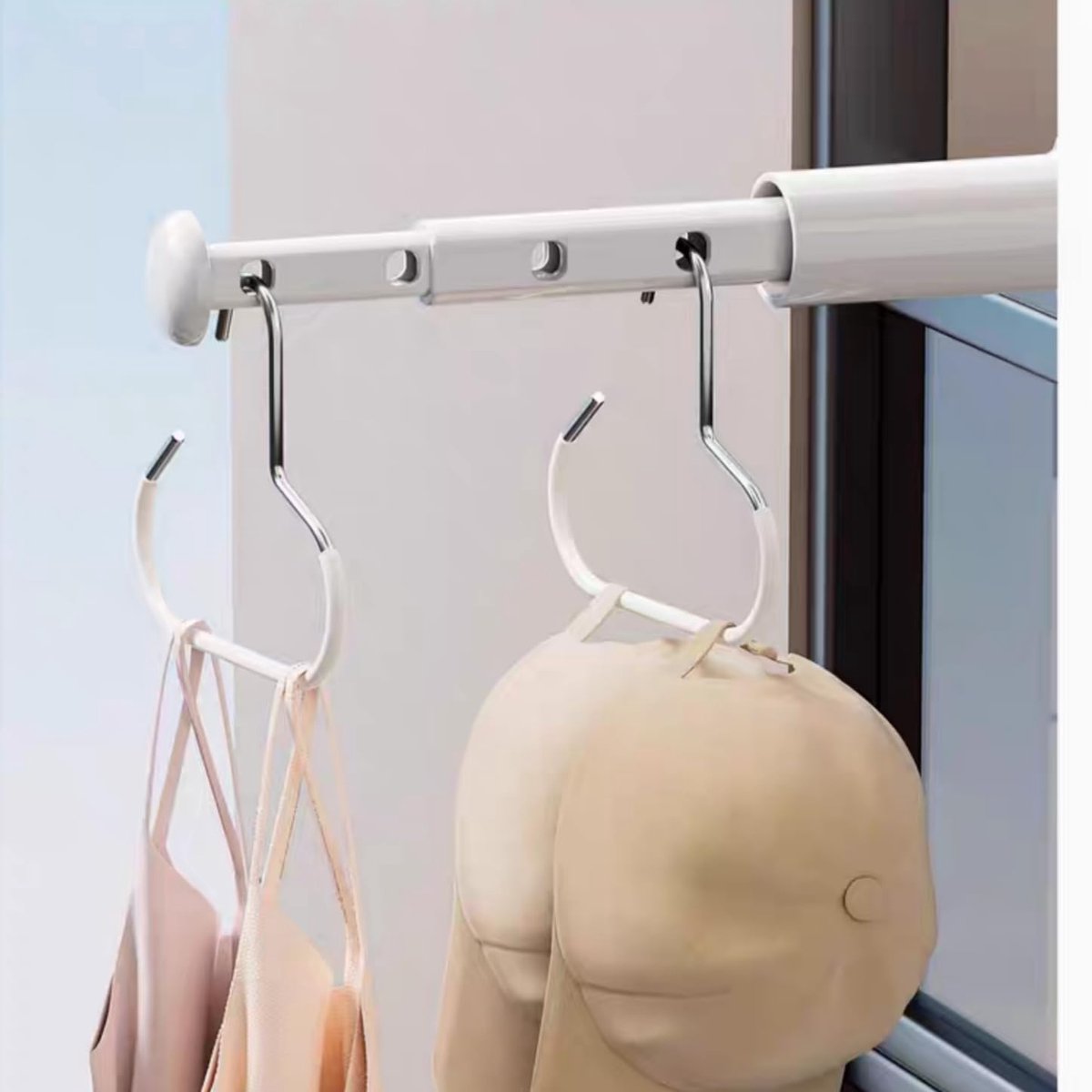 10-pack - Non-slip - Space-saving - Storage rack - Wardrobe belt/scarf hooks - Suitable for displaying hats, vests, ties, shawls (white)
