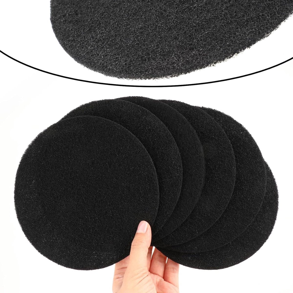 Kitchen Compost Bin Filters - 6-Pack Replacement Countertop Compost Bin Filters - Round 6.7 Inches