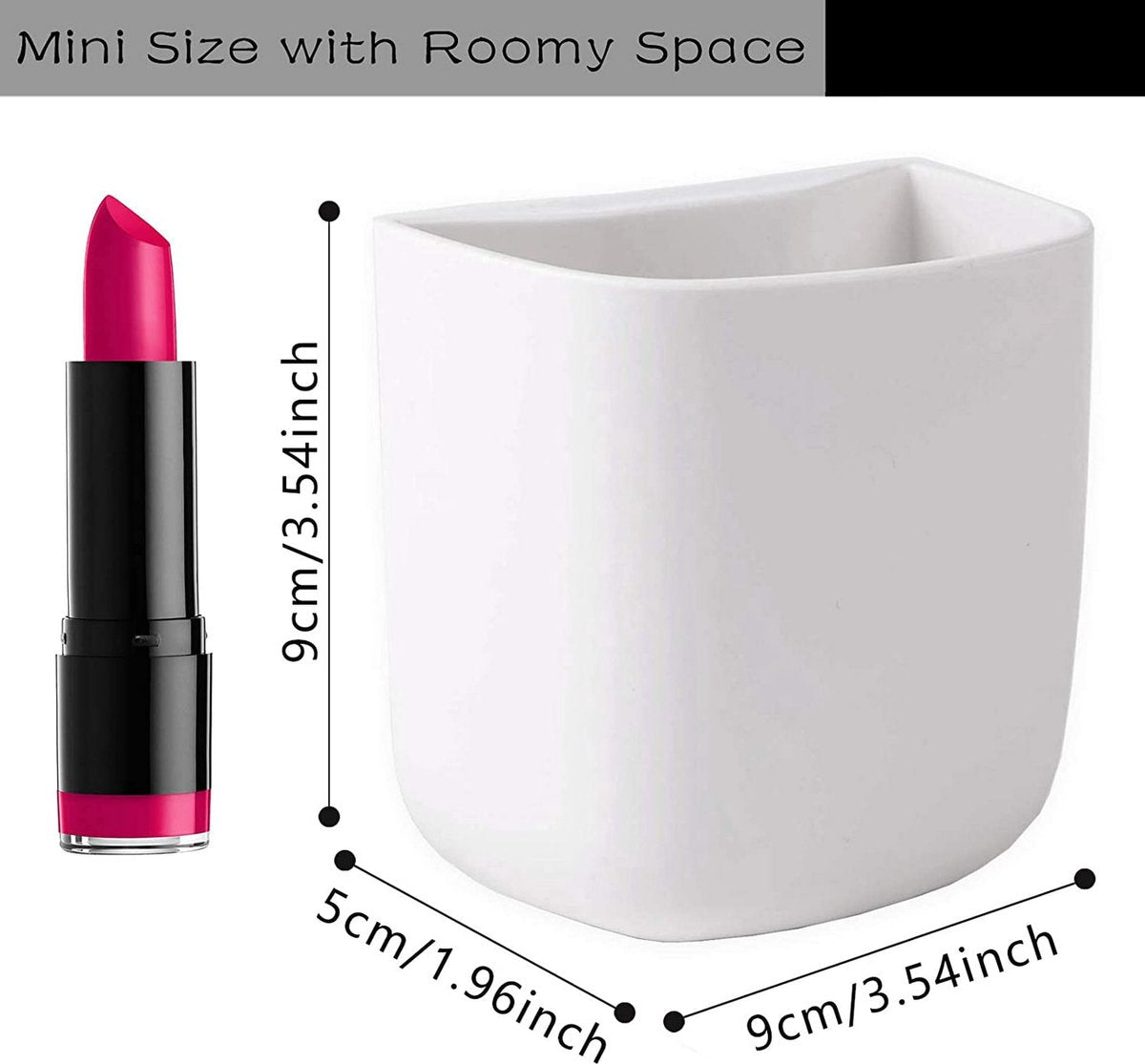 Pencil Holder - Self-Adhesive Wall Pencil Holder - Highlighter - Writing Tool Organizer - Storage - Whiteboard - Home Office - White - Set of 2