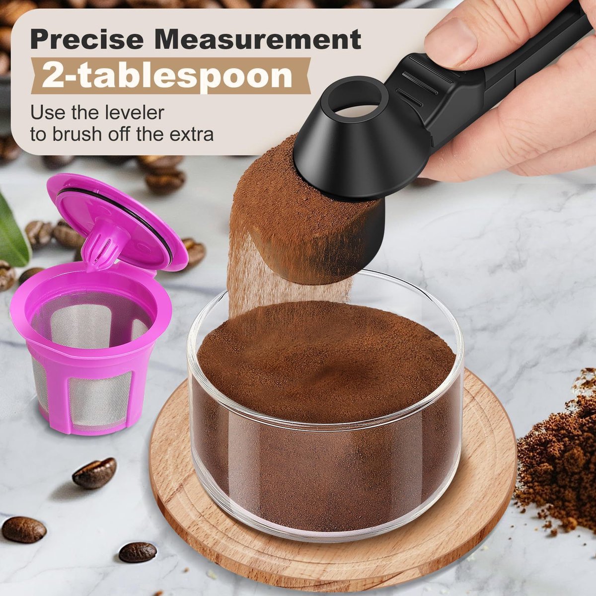 Coffee Scoop – Measuring Spoon – Coffee Accessories – Coffee Measuring Spoon | A Spoon with a Funnel – Scoops – Coffee Scoop