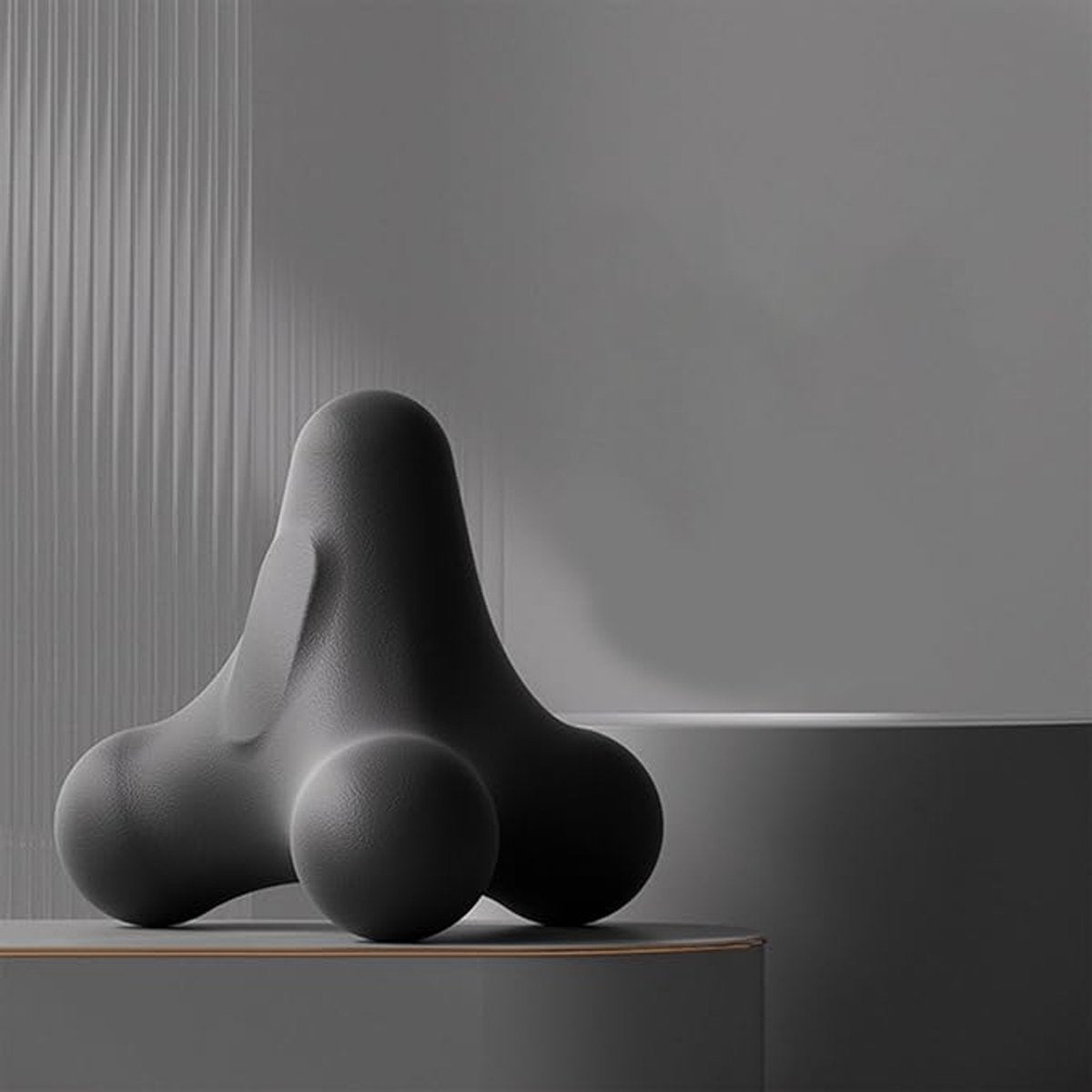 Massage Balls - 1 item - Shiatsu massage device - Massage balls with relief points - Trigger point exercise balls - Exercise ball - Massages shoulder, neck, waist and hand muscles (Gray)