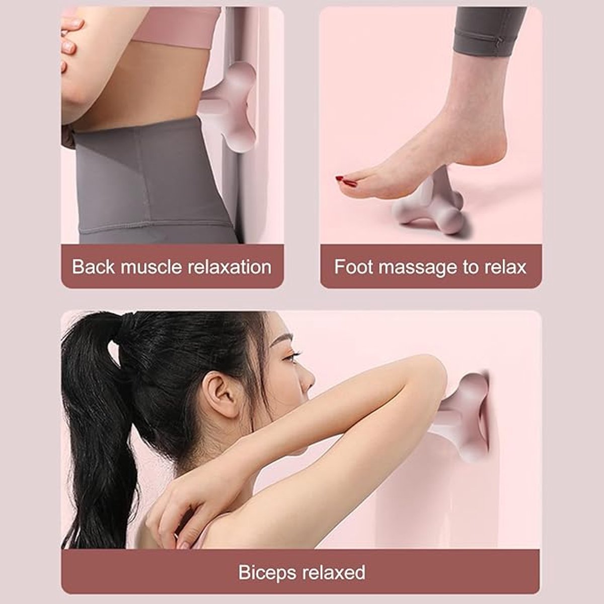 Massage Balls - 1 item - Shiatsu massage device - Massage balls with relief points - Trigger point exercise balls - Exercise ball - Massages shoulder, neck, waist and hand muscles (Gray)