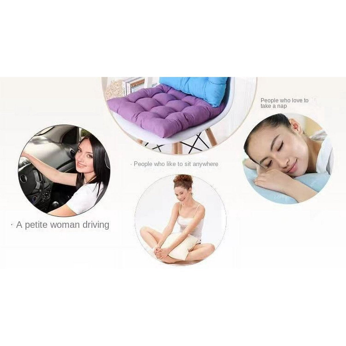 Indoor and Outdoor Chair Cushions - Set of 4 - Square Cotton Chair Cushions - Wicker Chair Cushions - Suitable for Dining Chairs, Patio Chairs, Camping Chairs and Kitchen Chairs (40x40cm) - (Yellow)