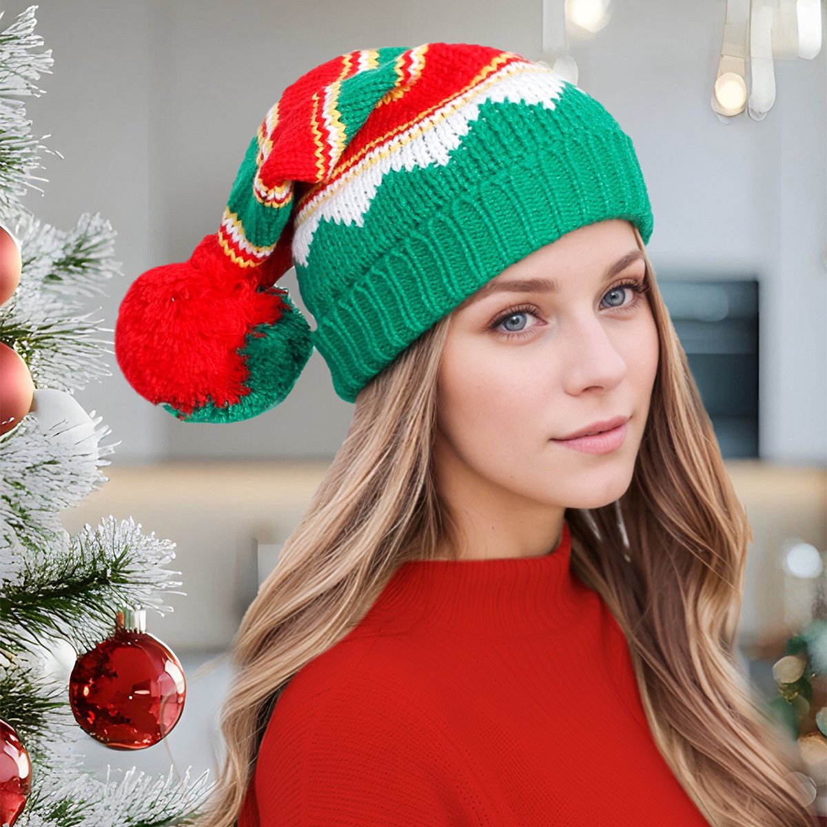 Santa Claus Hats - Knitted Hats - Warm Hats - Christmas Accessories - Christmas Gifts - Birthday Gifts - Adult Sizes