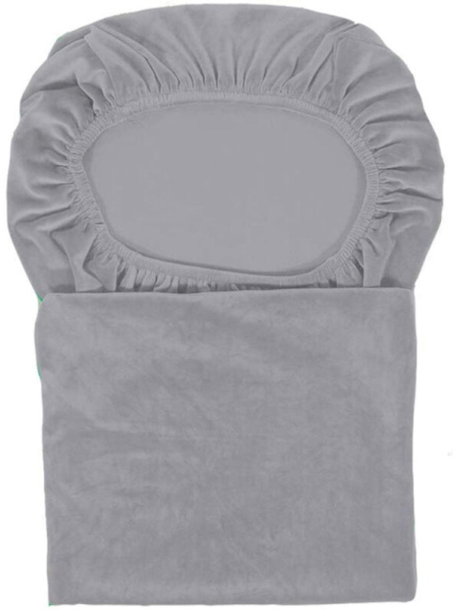 Chair Covers - Set of Velvet Chair Covers - Gray Chair Covers - Stretch Dining Chair Covers - Set of 6