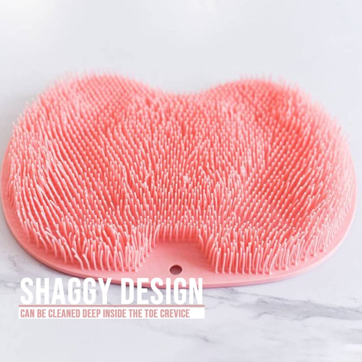 Shower Mat - Non-Slip Bath Mat - Foot Cleansing Pad, Back Scrub Pad, Exfoliating Bath Scrub Pad, Non-Slip Wall Suction Cup - Suitable for Men and Women (Gray)